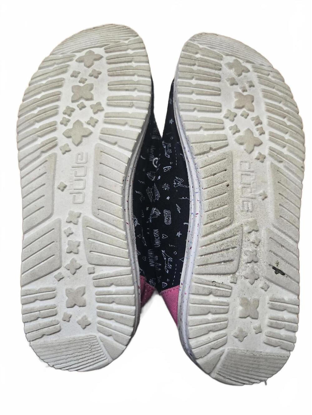 Hey Dude Black and Pink Unicorn Print Casual Shoes - Picture 5 of 5